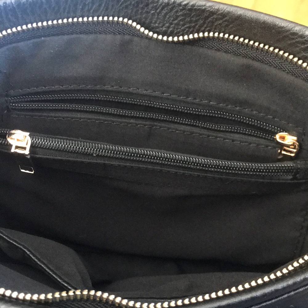 ❤️LAST ONE❤️ Black GUN Embossed Print GUARDIAN ANGEL Leather Crossbody Purse - Picture 11 of 12